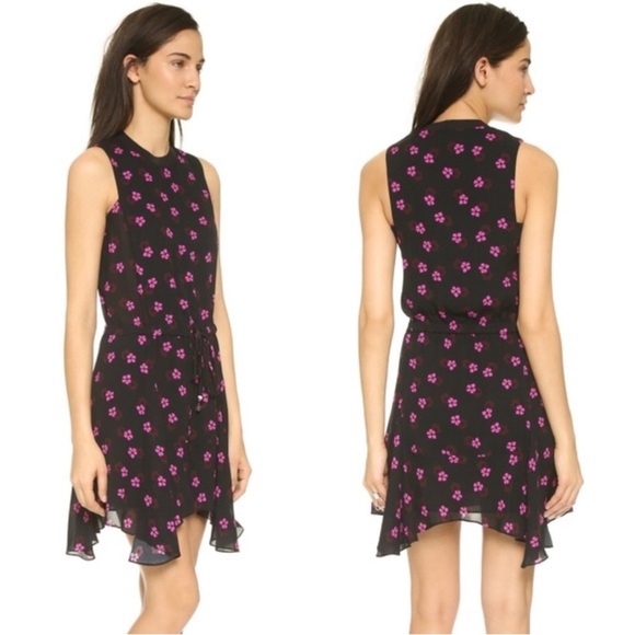 A.L.C. Liza silk floral mini dress size 6 - Picture 2 of 10